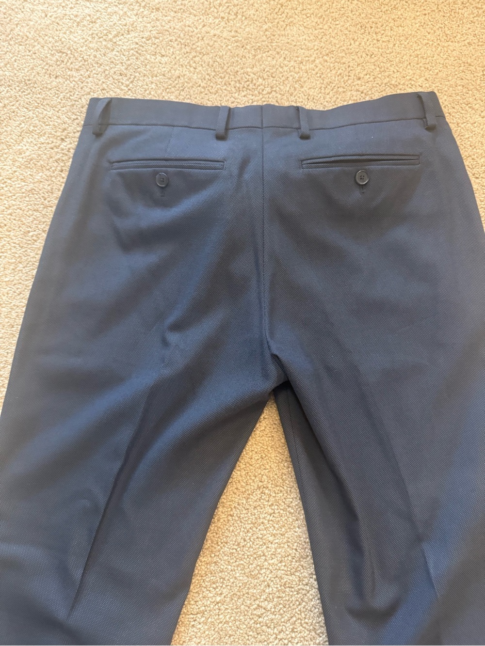 Banana Republic Men's Navy Dress Pants - Tailored Back Pocket Detail